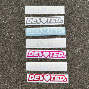 8” DEVOTED LOGO STICKER - OUTLINE