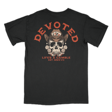 Load image into Gallery viewer, DEVOTED LIFE&#39;S A GAMBLE TEE - BLACK
