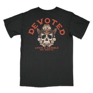 DEVOTED LIFE'S A GAMBLE TEE - BLACK