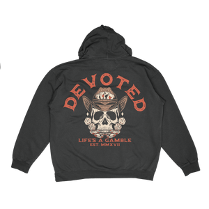 DEVOTED LIFE'S A GAMBLE HOODIE - BLACK