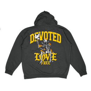 DEVOTED "LOVE FREE" HOODIE - BLACK